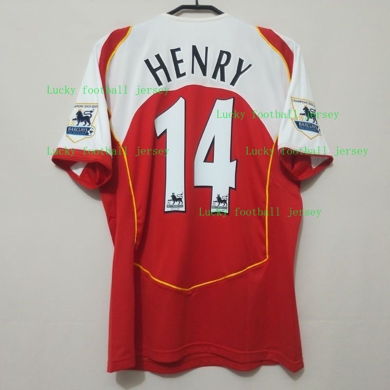 2004-2005 Arsenal Sân Nhà Đỏ Vintage Jersey S-XXL Người Lớn Tay Ngắn Jersey Nhanh Khô Thể Thao Bóng 