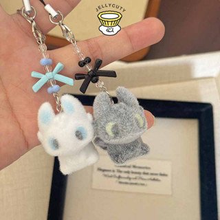  🍥jellycuty🍥  Cặp Đôi Sáng Tạo Dây Xích Điện Thoại Rồng Taming Master Búp Bê Móc Chìa Khóa Túi Mặt Dây Chuyền 