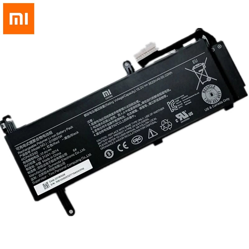 Pin Laptop Xiaomi Gaming Laptop 15.6'' 7300HQ 8 Gen GTX1050 G15B01W - 4 cell, Zin
