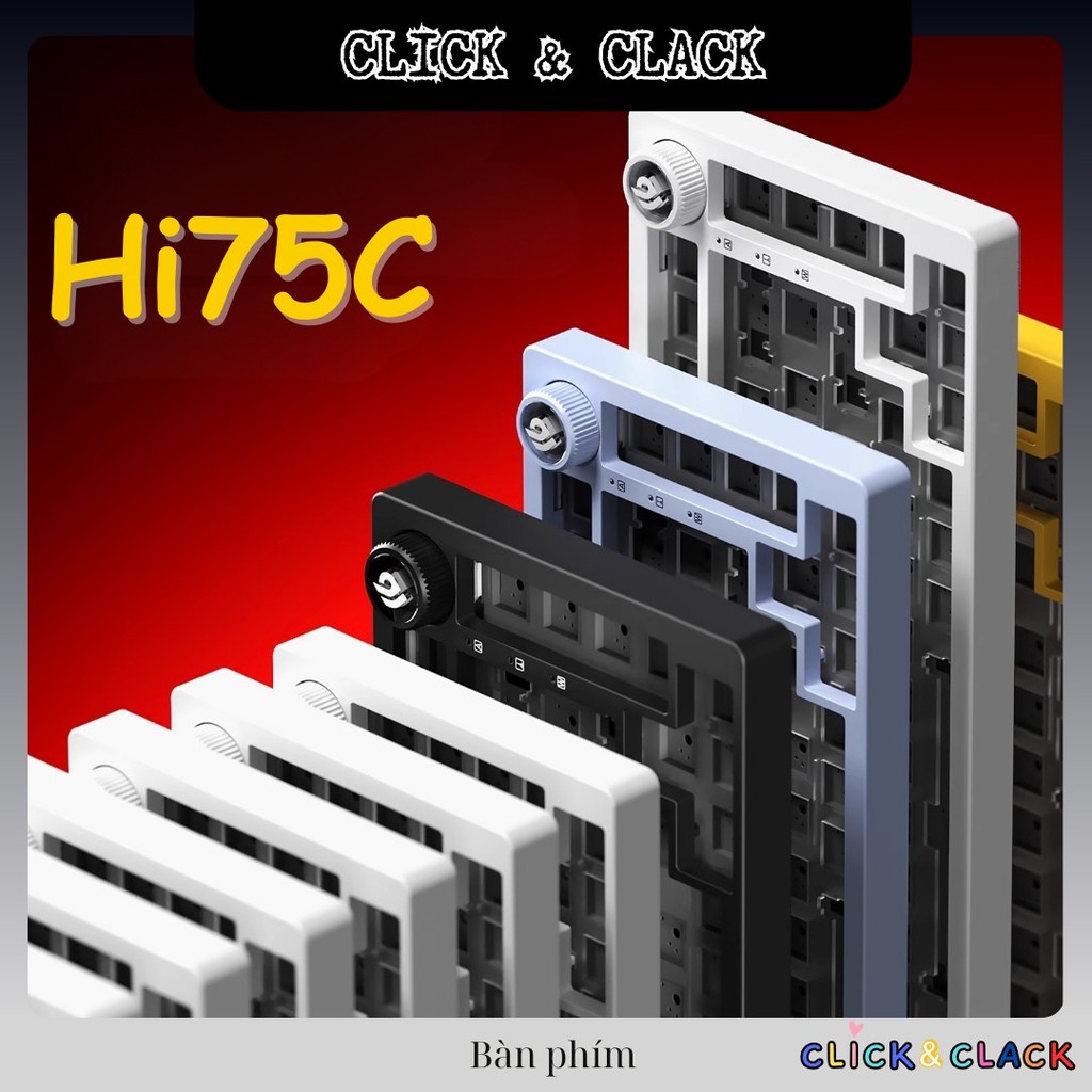 Bàn phím cơ không dây Leobog Hi75C - Nhôm CNC - 3 mode kết nối - LED RGB mạch xuôi - Có núm xoay | BigBuy360 - bigbuy360.vn