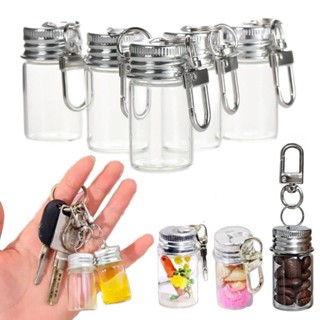 Mini Chúc Chai Móc Khóa Thủy Tinh Rỗng Mẫu Lọ Đồ Trang Trí DIY Tốt Nghiệp Tiệc Cưới Trang Trí Trong Suốt Chai Trang Trí Quà Tặng