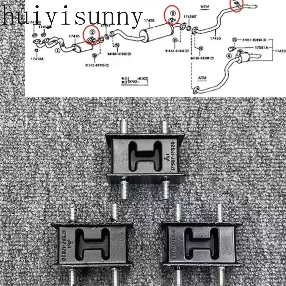 HYS cho Toyota Land Cruiser 4500 ống xả treo keo cố định tay áo cao su LC80 giảm thanh nâng lugs