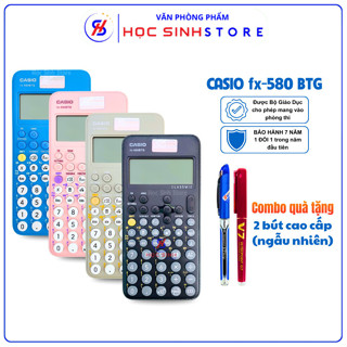 Máy Tính Casio FX-880 BTG Chính Hãng (Màu Đen, Hồng, Xanh, Xám) - VPP Học Sinh Store