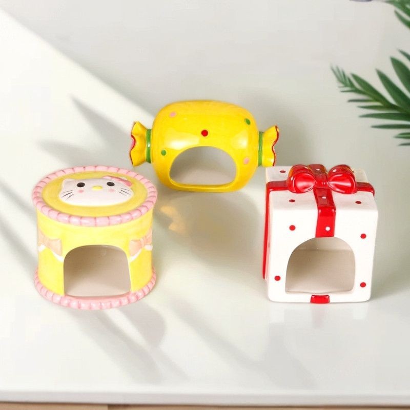 Hamster Gốm Tổ Làm Mát Mùa Hè Igloo Giảm Nhiệt Ẩn Nhà