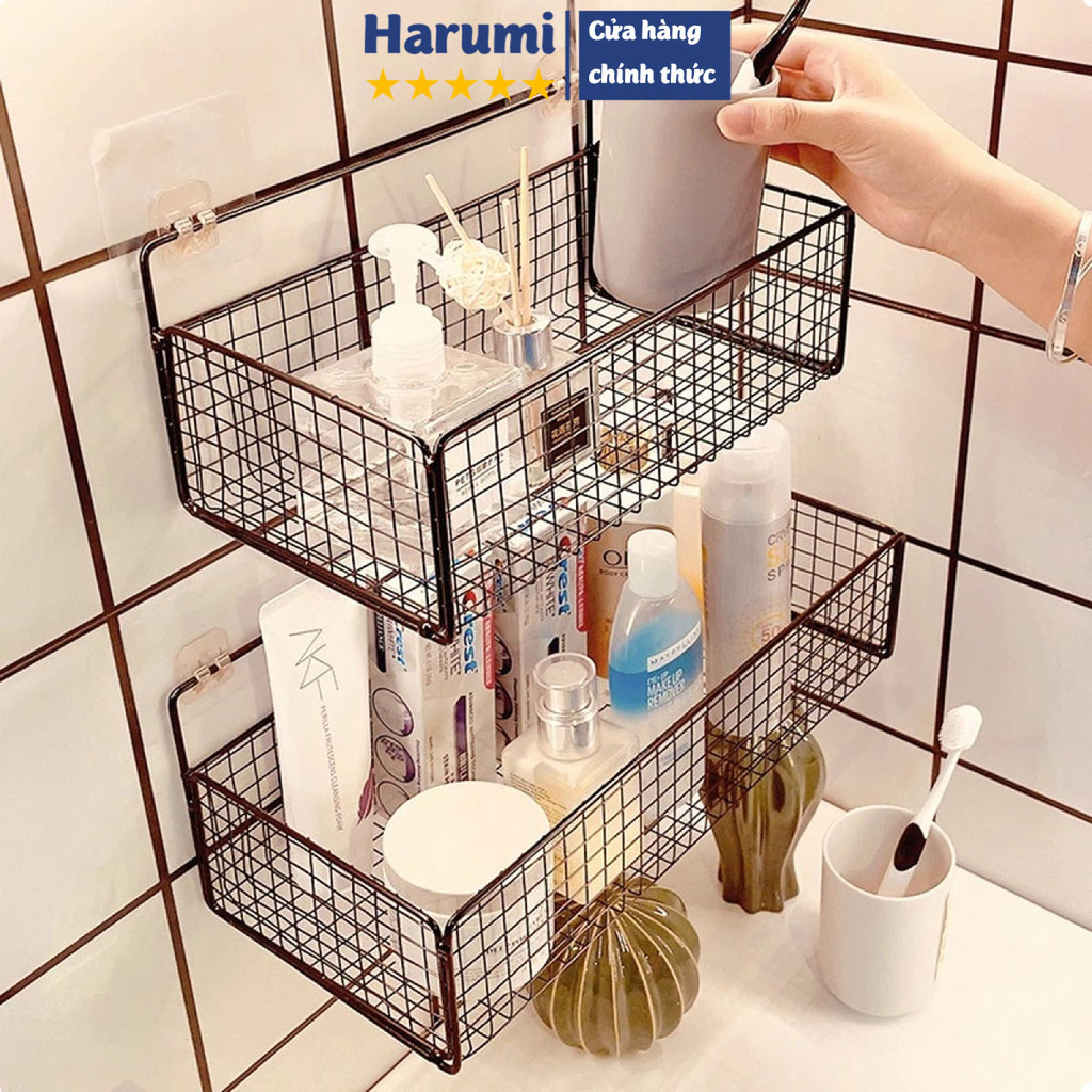 Kệ Để Đồ Nhà Tắm Dán Tường, Kệ Nhà Tắm, Kệ Thép Sơn Tĩnh Điện Không Gỉ Cao Cấp, Kệ Lưới Đa Năng, Kệ Góc Nhà Tắm | BigBuy360 - bigbuy360.vn