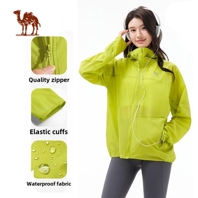 CAMEL CROWN  Unisex Chống Nắng Quần Áo Nhẹ Và Mỏng Chống Nước Thoáng Khí Thoáng Khí Mát Kháng Khuẩn Áo Khoác