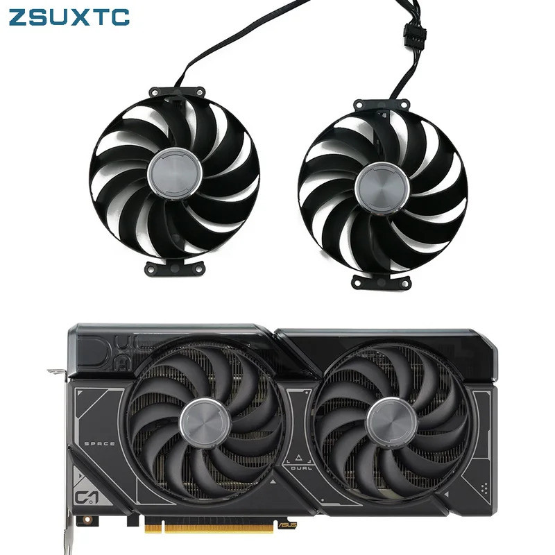 T mới nguyên bản129215BU 6PIN RTX4070 SUPER cho Quạt làm mát card đồ họa ASUS GeForce RTX 4070 12GB 