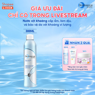 Nước xịt khoáng cấp ẩm tức thì làm dịu và bảo vệ da với khoáng vi lượng Bio essence Bio-Water 300ml - LIVE