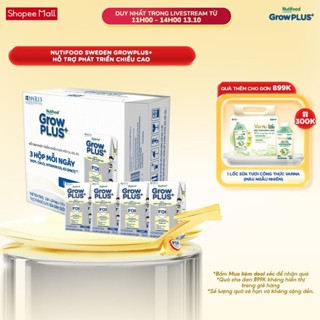 Thùng 24 hộp Sữa Bột Pha Sẵn Nutifood Sweden GrowPLUS+ Cao lớn vượt trội hộp 110 ml
