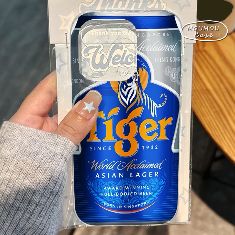 Ốp Lưng IPhone 11 17 16 14 13 15 12 ProMax 8 7 16 15Plus XR XS Max Vỏ Bia Lon Tiger Heineken Hoạt Hì