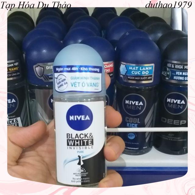 Lăn Ngăn Mùi NIVEA BLACK & WHITE 50ml