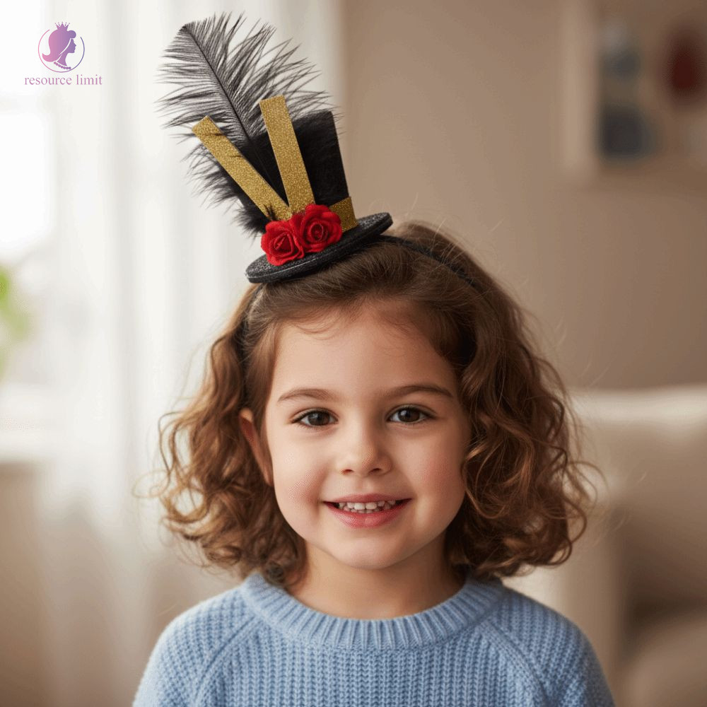 RESOURCE LIMIT Carnival Party Headband, Circus Ringmaster Sun Protection Soldier 's Top Hat, Doorman