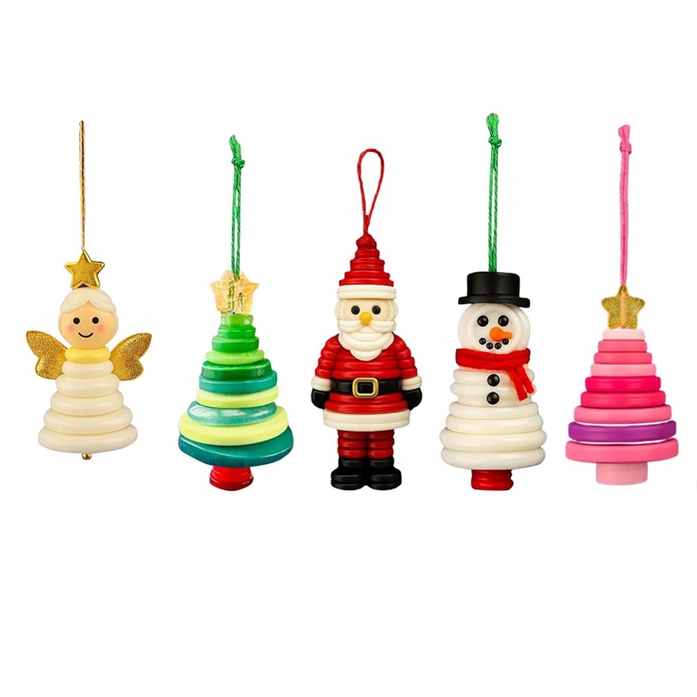 [DOLLDOLL-VN]Christmas Ornament Kit Assorted Buttons Christmas Tree Christmas Celebrations