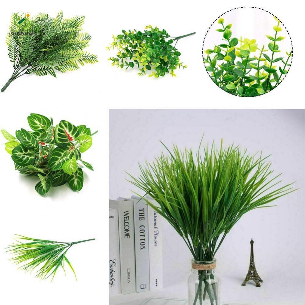 [FUXIN]Artificial Plant 7 Branches Plastic Welding Decoration Durable Fake Leaves Home