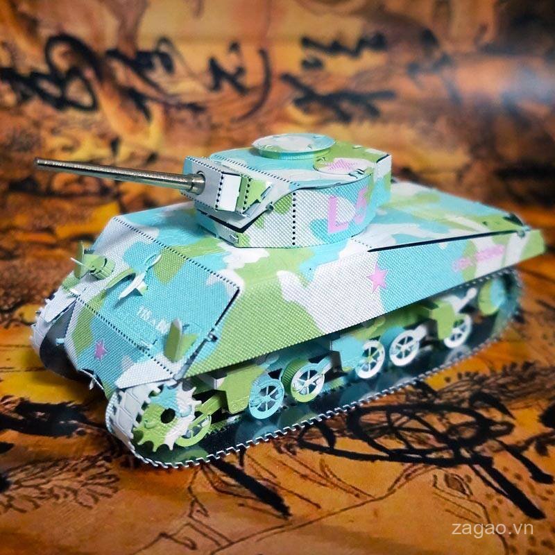Crazy Model Sherman Tank Metal Crazy Demon DIY Metal Puzzle