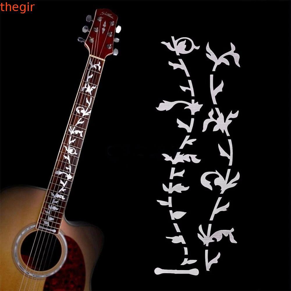 THEGIRL8B Cross Inlay Đề Can 22 Phong Cách Nhạc Cụ Guitar Inlay Miếng Dán Acoustic Guitar Bass PET F