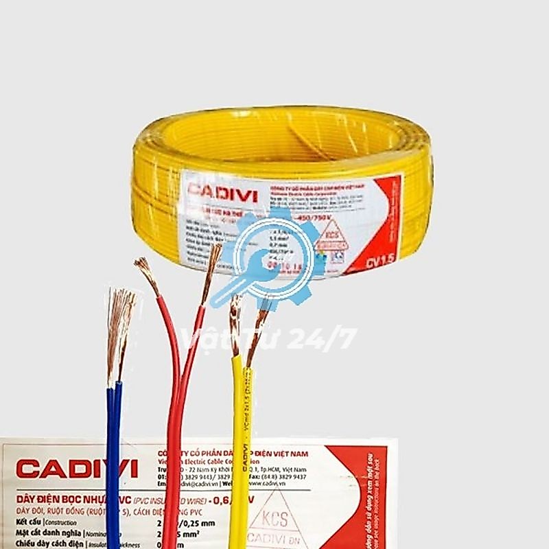 GIÁ 1 MÉT Dây điện đôi mềm Cadivi bọc nhựa Pvc 2x16 2x24 2x32 2x30