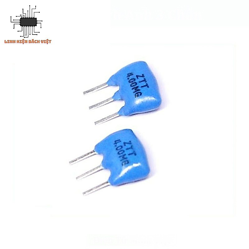 Thạch anh 4Mhz 3 chân màu xanh loại tốt (túi 10 chiếc)