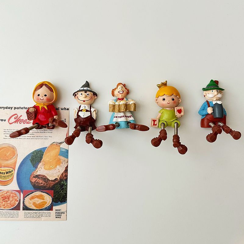 TQ~Retro cartoon spring magnetic fridge magnets, personalized and creative Korean-style magnetic sti