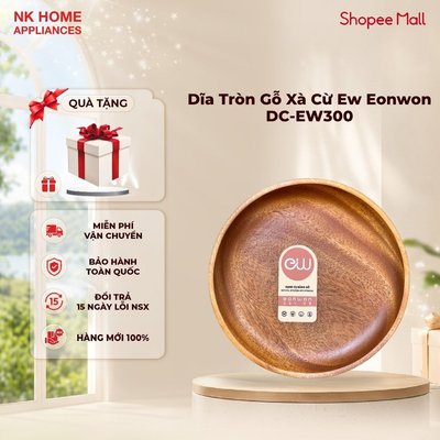 Dĩa Tròn Gỗ Xà Cừ ew eonwon DC-EW300 - Gỗ Tự Nhiên - Decor Bàn Ăn Sang Trọng - Hàng Chính Hãng