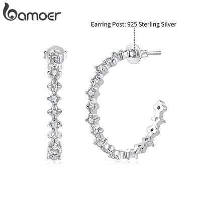 Bông tai vòng cỏ Bamoer Lucky Clover Trang sức thời trang cho nữ Quà tặng