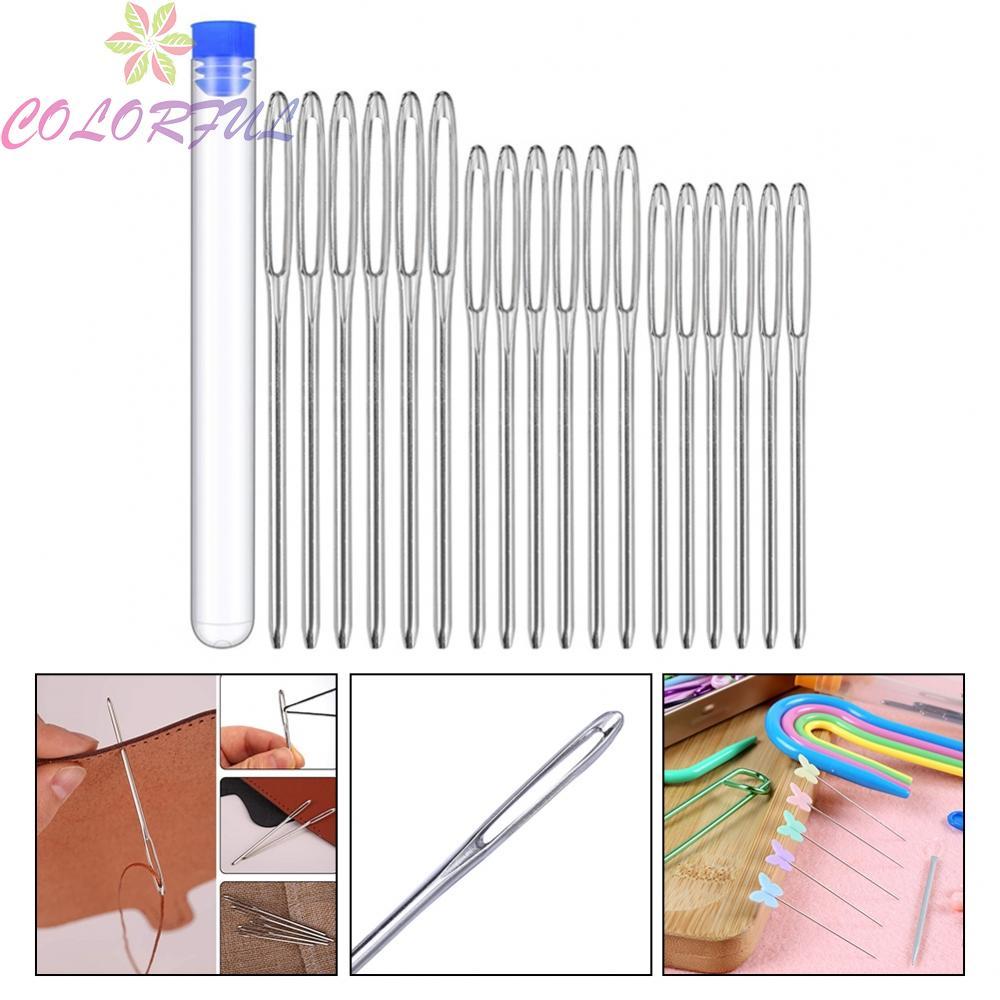 Knitting Needles 10*1.2cm 18pcs Knitting Tools Large Sewing Needle Eye