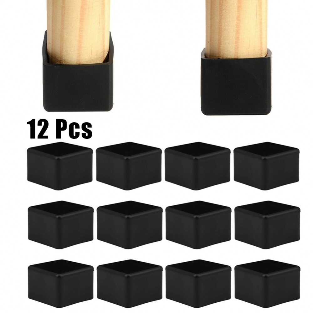 [DOLLDOLL-VN]Chair Leg Cap Black Color Furniture Square Shape For Wooden Laminated Floor