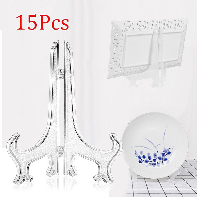 [DOLLDOLL-VN]Useful Plastic Plates Picture Frames Medals Holder Table Desk Display stands