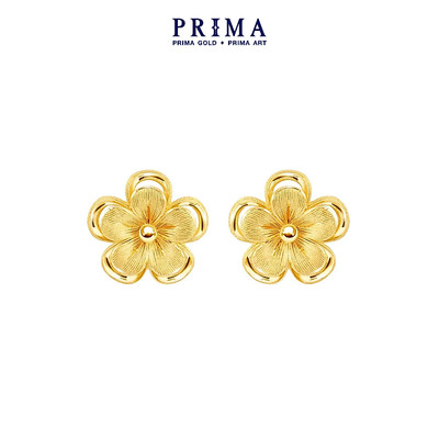 PRIMA Bông tai 24K - BST SUPHANNIKA  - Hoa mai cách điệu - 111E4197 ( Chuôi + Chốt 18K )