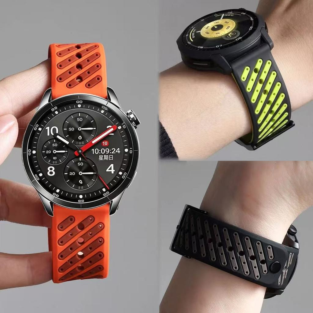 22mm Thoáng Khí Dây Đeo Silicon Cho Honor Watch 5 Ultra 5Pro 4Pro GS Pro GS4 GS3 Dây Đồng Hồ Phụ Kiệ