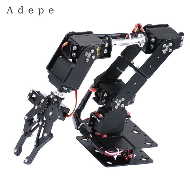 DIY Hot Smart Robot 6Dof Cánh tay cơ khí được điều khiển bằng Servo để học tập
