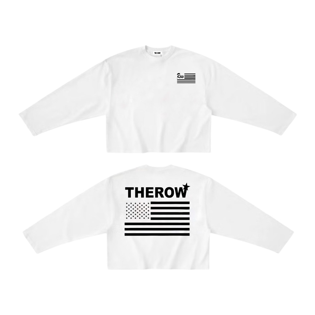 Áo Thun Tay Dài Long Sleeve Boxy THEROW 250gsm Form Rộng Cổ Tròn Unisex Nam Nữ Basic | BigBuy360 - bigbuy360.vn