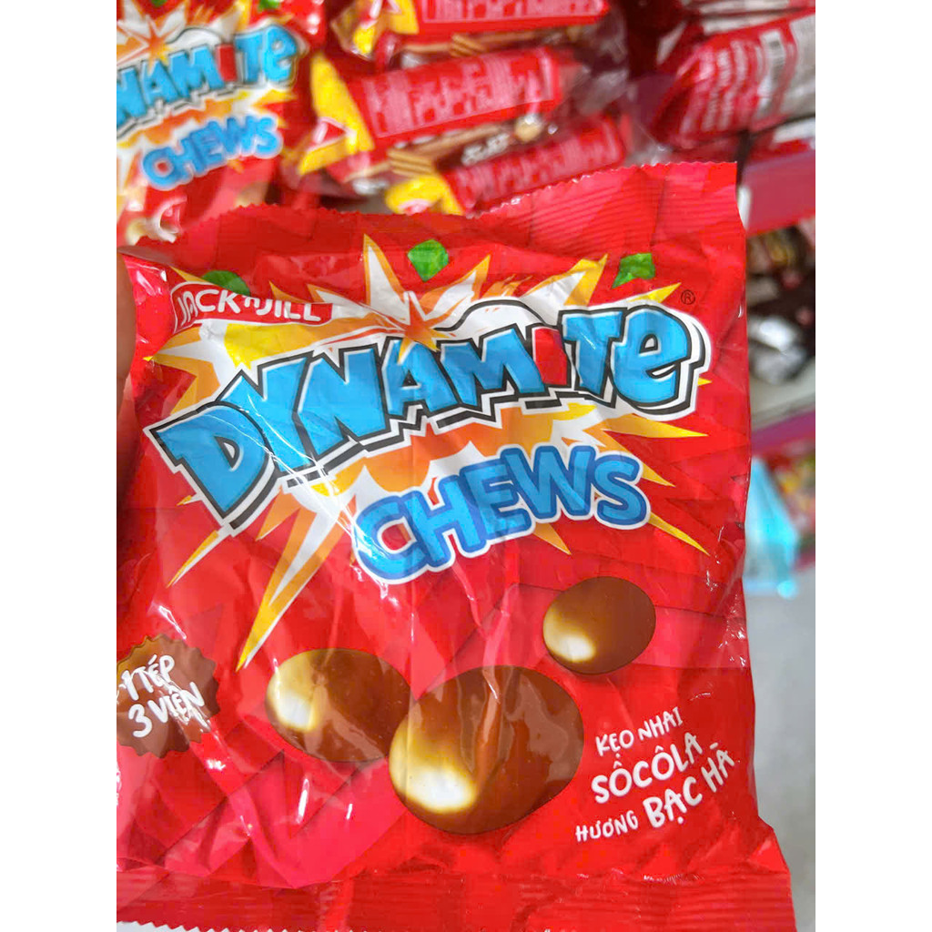 Combo 3/5/10 gói Kẹo sôcôla hương bạc hà Dynamite 3 viên 125g/gói