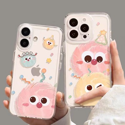 Ốp Điện Thoại Suntaiho Dễ Thương Sang Trọng Nhân Vật Hoạt Hình Cặp Đôi Trong Suốt Mềm Cao Cấp Chống Sốc Cho iPhone 11 12 13 14 15 16 Pro Max IP 7 8 Plus Iphon X XS XR Xs max