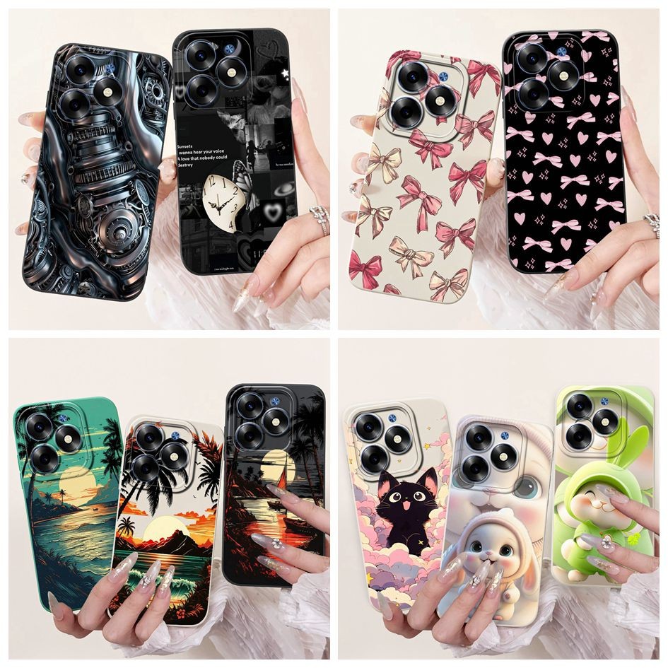 Dành Cho Infinix Hot 40i X6528B Ốp Lưng Silicon Chống Sốc TPU Mềm Mờ Dành Cho Infinix Hot 40i 4G Vỏ 