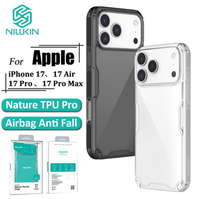 Nillkin Nature Pro Dành Cho iPhone 17 Pro Max 17 Pro 17 Air Case Siêu Mỏng Sang Trọng Trong Suốt Túi Khí Chống Sốc Mặt Sau
