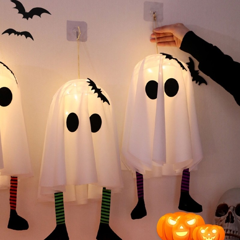 Zzz Eerie Đèn nổi Halloween Treo trang trí Vải LED chiếu sáng