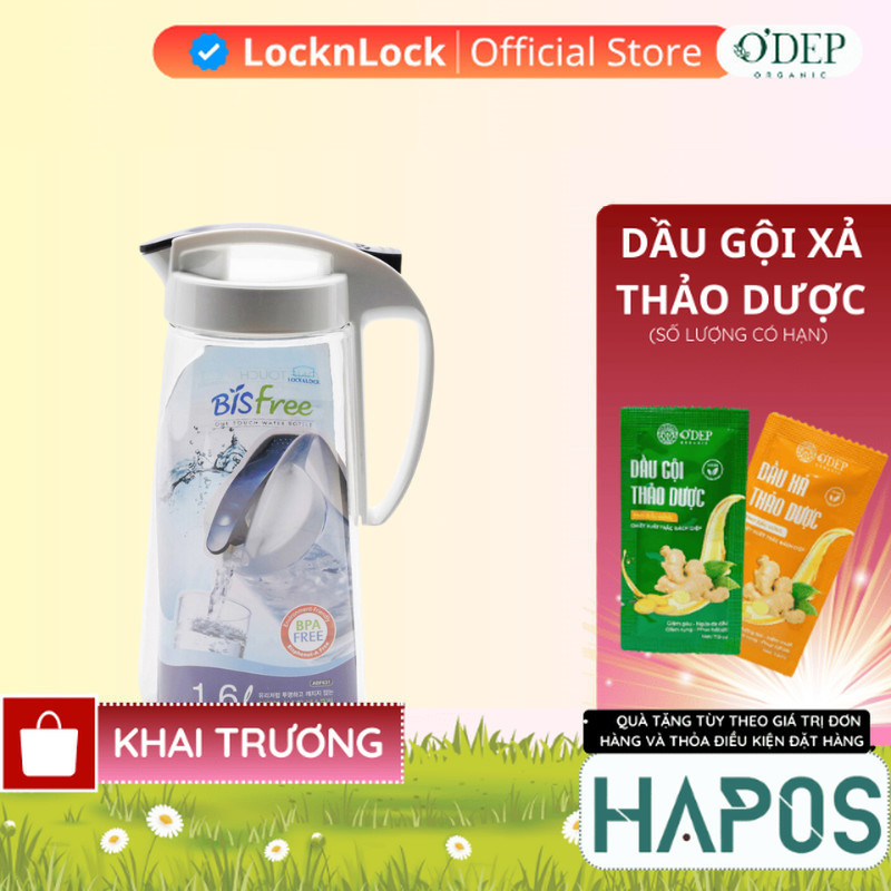 Bình nước LocknLock One Touch 1.6L Chính hãng ABF631 - HAPOS HHL