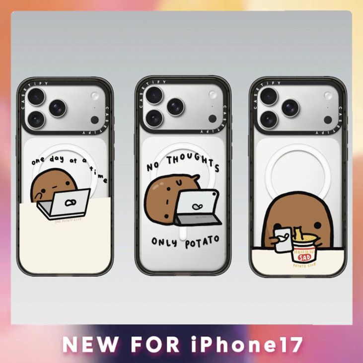 CASETY Sad Potato Club Ốp điện thoại Từ Tính Cho iPhone 17 17Pro 16 15 14 13 12 11 Plus Pro Max Cứng