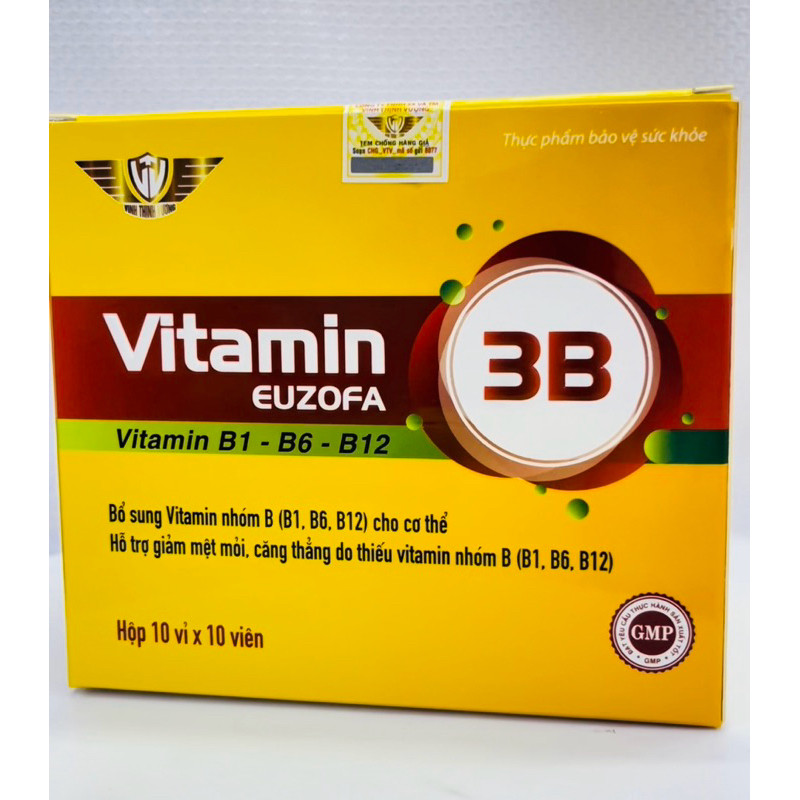 Vitamin 3B Euzofa Kingphar 3 , hộp 100 viên nang mềm