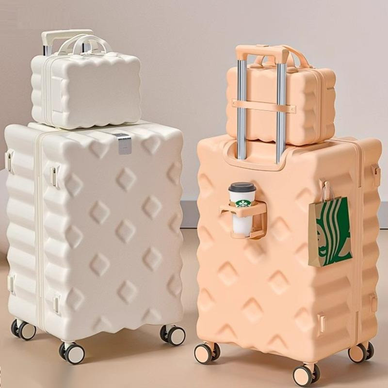 Vali mẹ con vali 28 inch đa năng mẫu hot thịnh hành Vali du lịch có lỗ sạc USB và chỗ để ly Chất liệ