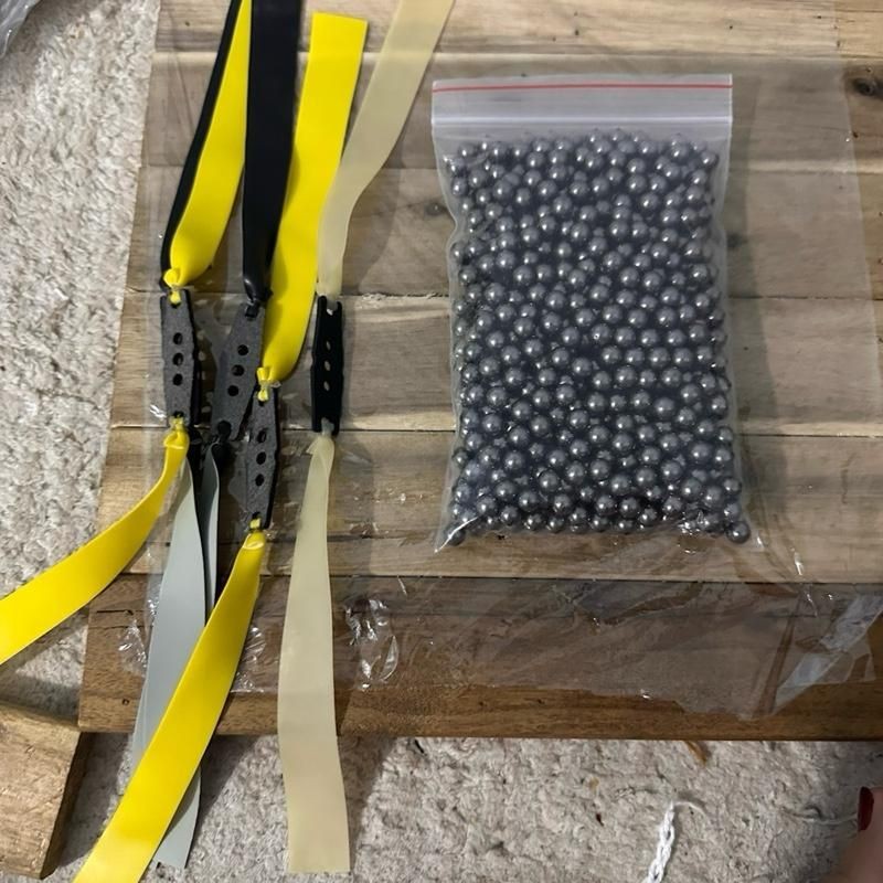 Combo 0,5kg bi hoặc 1kg bi+ 5 dây thun cao su kháng lực buộc sẵn da dài 15cm. Bi có nhiều loại 6.35m