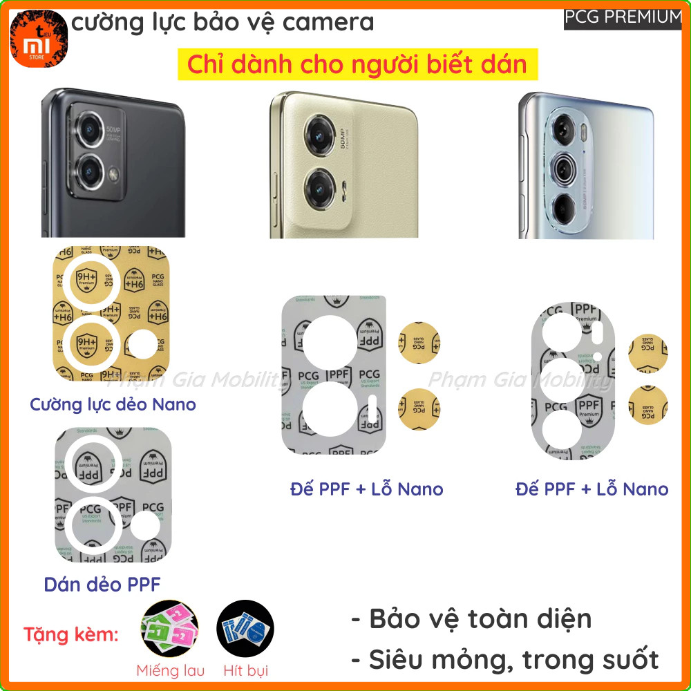 (Mua 1 tặng 1) Dán cường lực camera Motorola Moto G Power/ Stylus/ Edge+ 2024 2023 G84/G64/G54/G34/G
