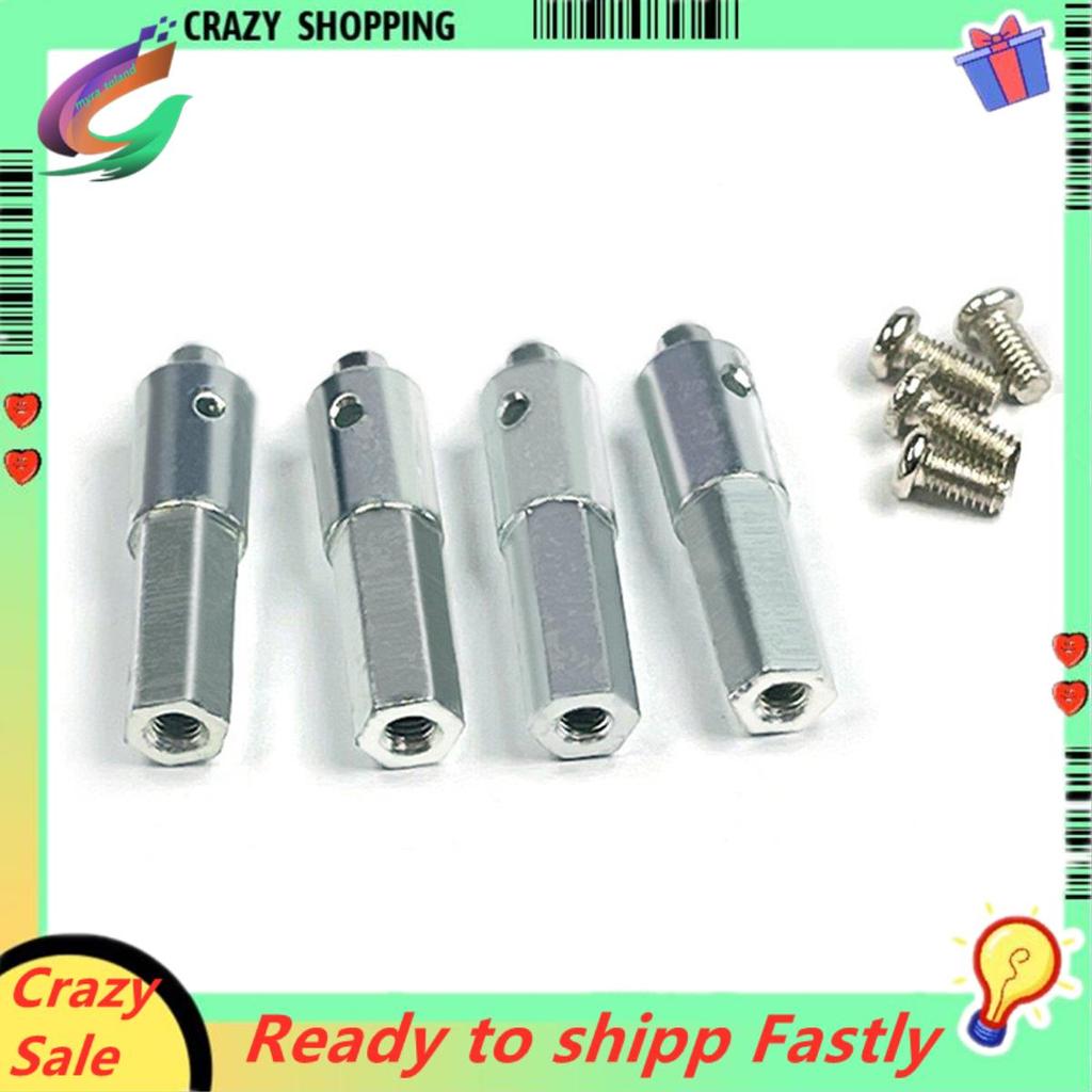4 Cái LD-P06 Cổng Kim Loại Trục Trục Lục Giác Adapter Cho LDRC LD-P06 LD P06 Unimog 1 / 12 RC Xe Tải