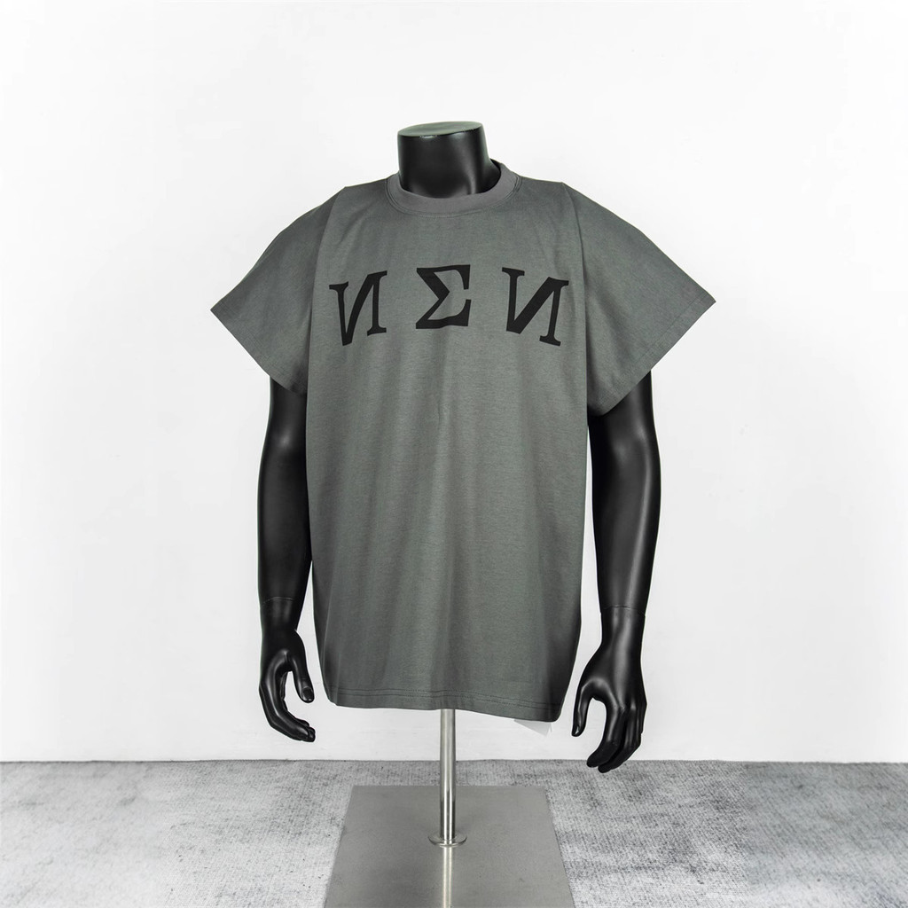 TC71 YE MEN Letter-printed short-sleeve one-piece cut American retro men's shirt T Shirt