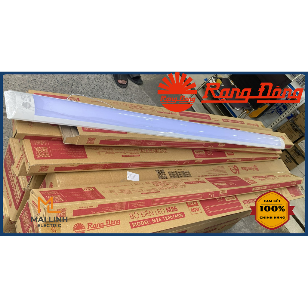 (Rạng Đông) Bộ đèn Led bán nguyệt Meca dẹp dài 1m2 50W ánh sáng trắng - Model: M26 1200/50W 6500K