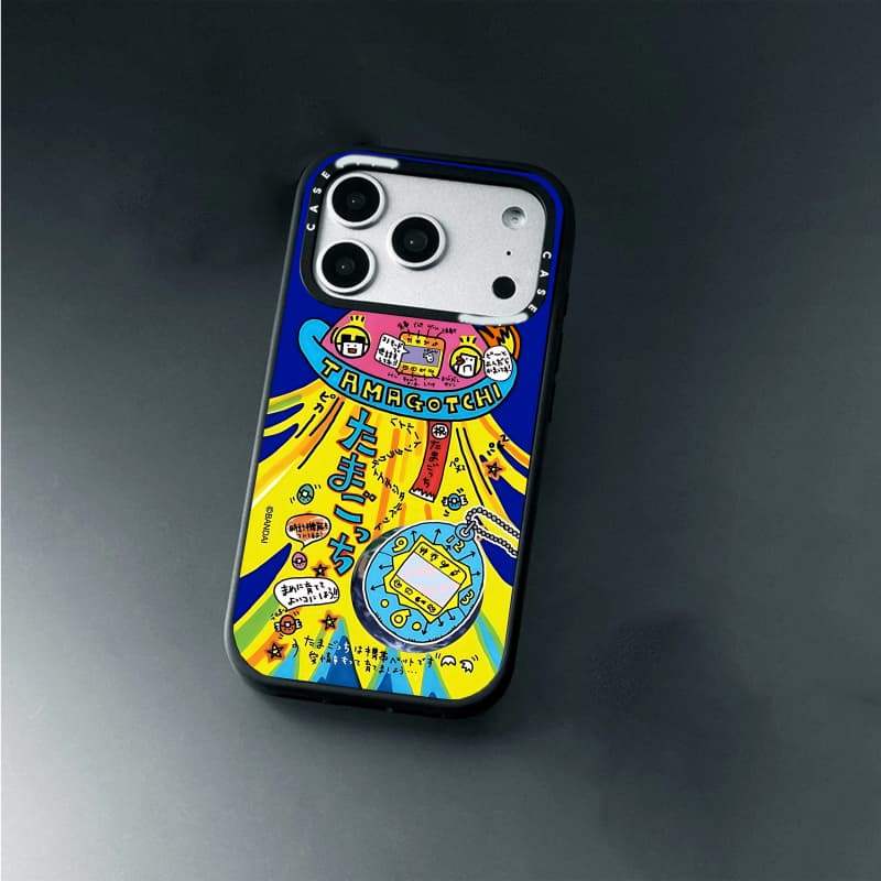 CASECASE X Tamagotchi Jet Case Phiên bản vòng máy ảnh màu trắng mờ Đen cứng hút từ tính Vỏ tác động 