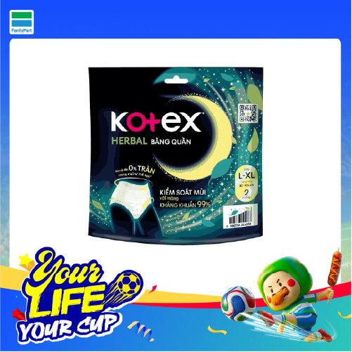 BVS Kotex Băng Quần Herbal Cỡ L-XL 2X16
