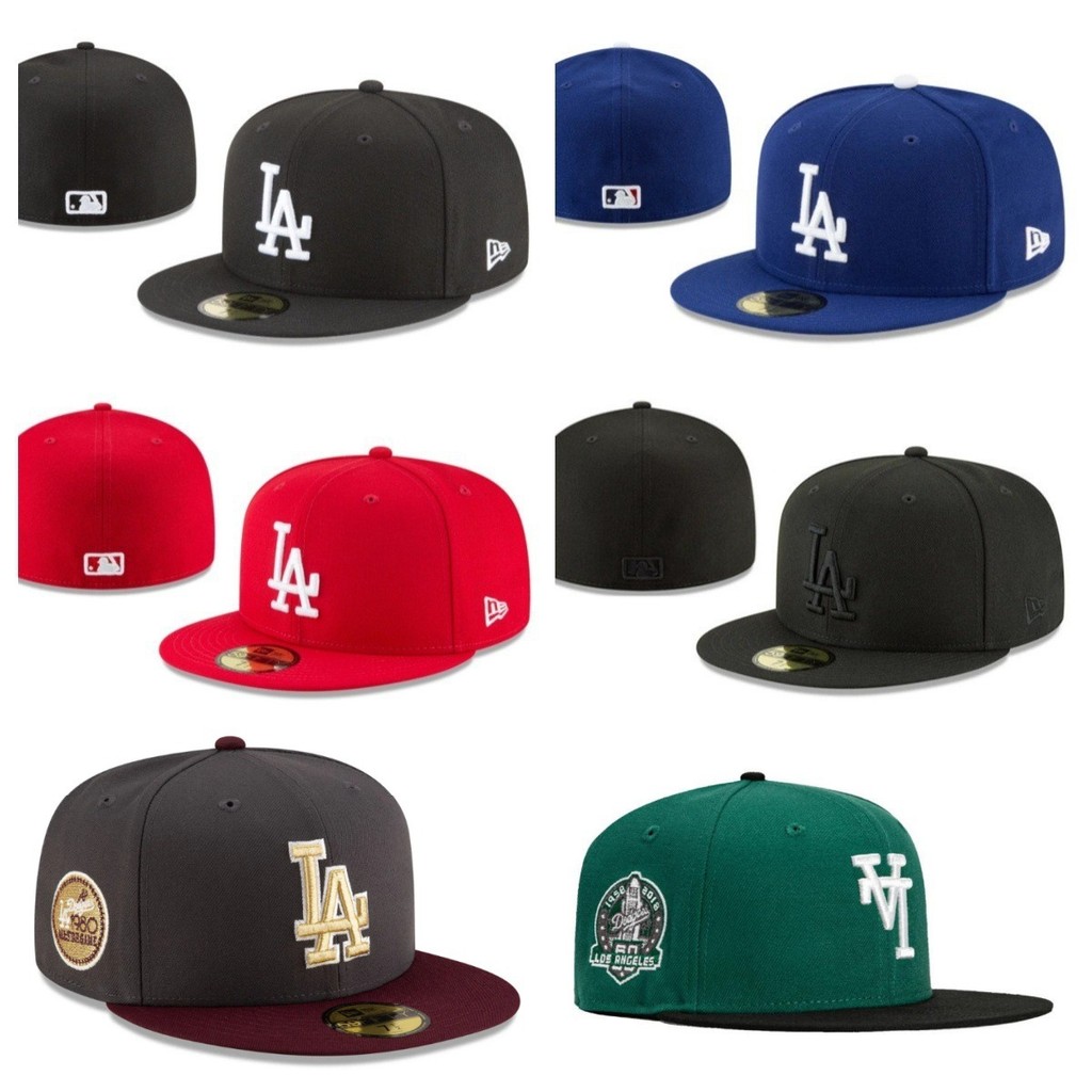 [LA Los Angeles Dodgers]Closed-back sun hat, baseball cap, new embroidered cap, fully enclosed baseb