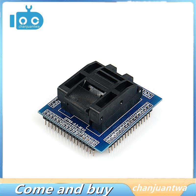 Khối chuyển đổi cho 0,5mm cho QFP64 TQFP64 LQFP64 LQFP64 Ổ cắm thử nghiệm Bộ chuyển đổi lập trình Tr